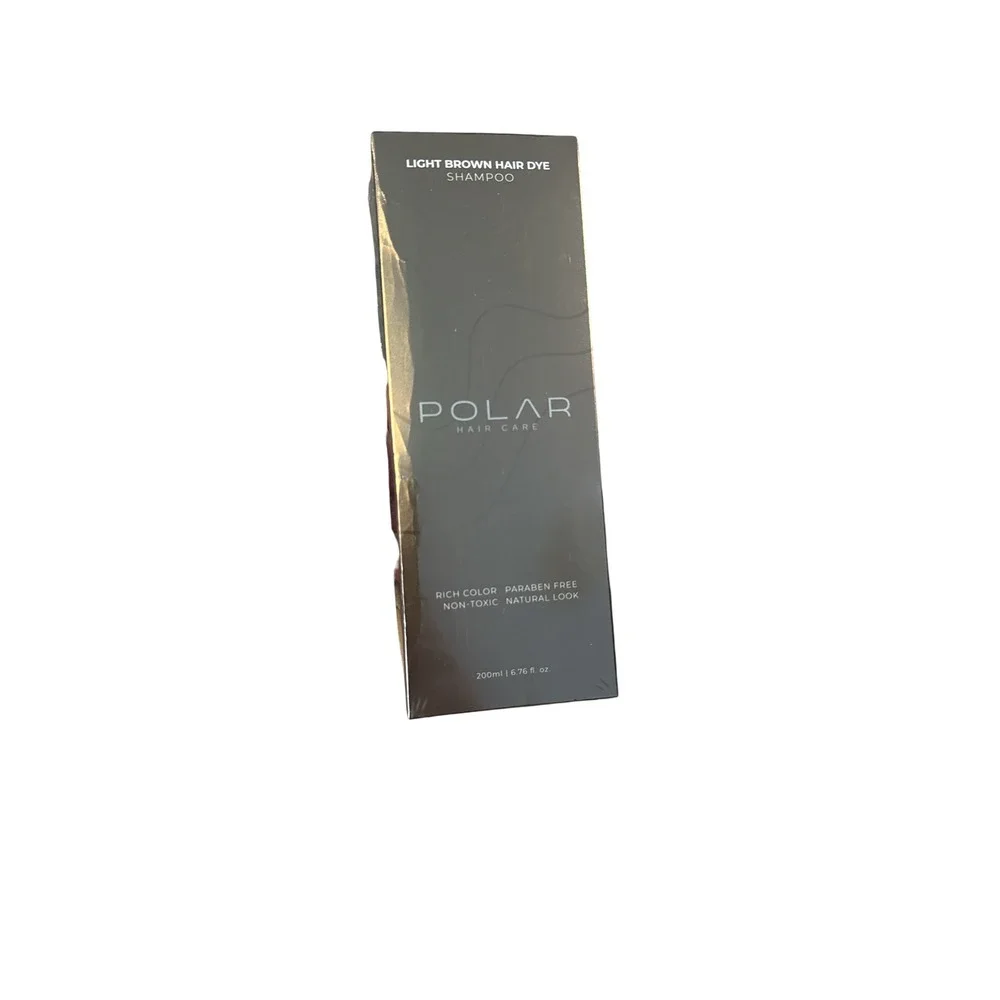 Polar Hair Dye Shampoo Unisex 200ml Light Brown Paraben Free Non-Toxic